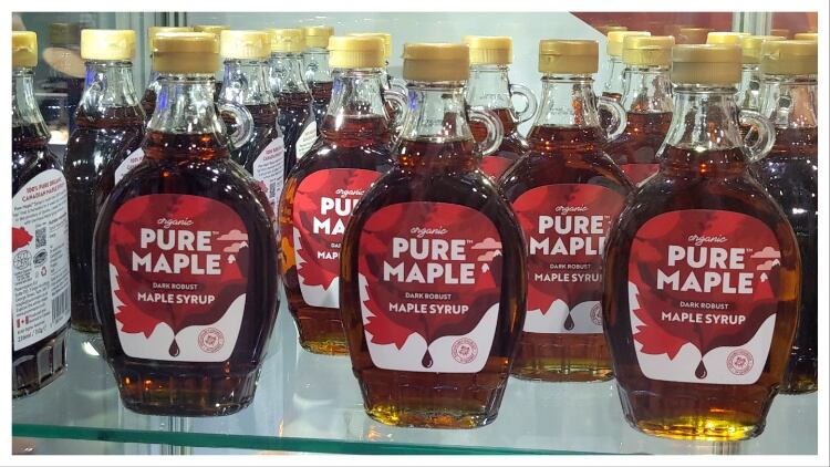 Pure Maple bottles.