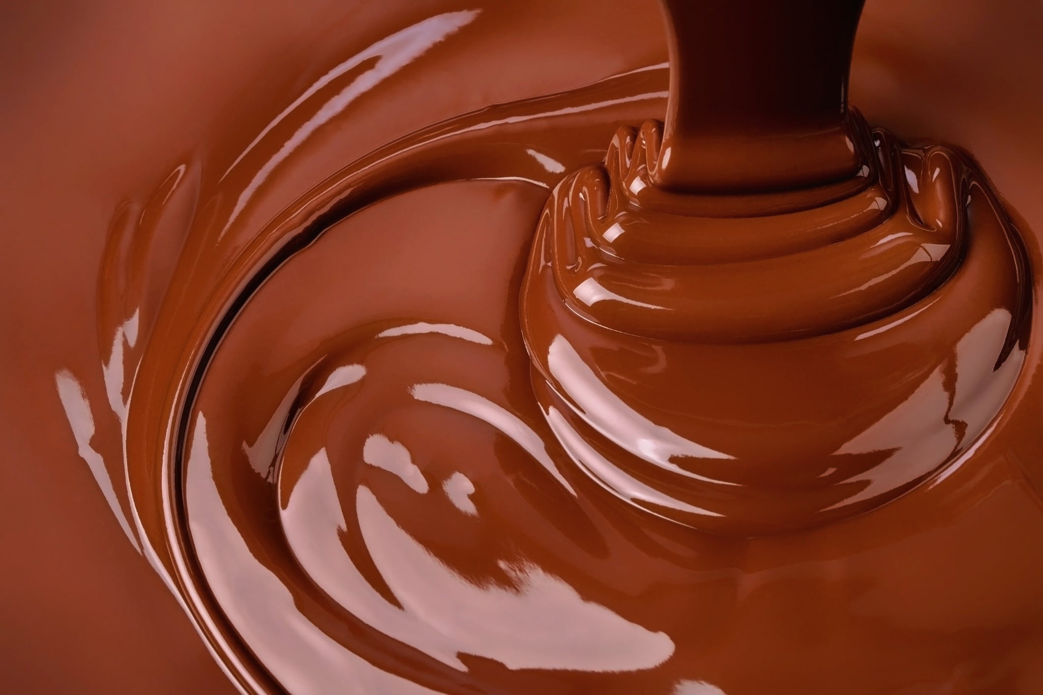 Liquid milk chocolate.