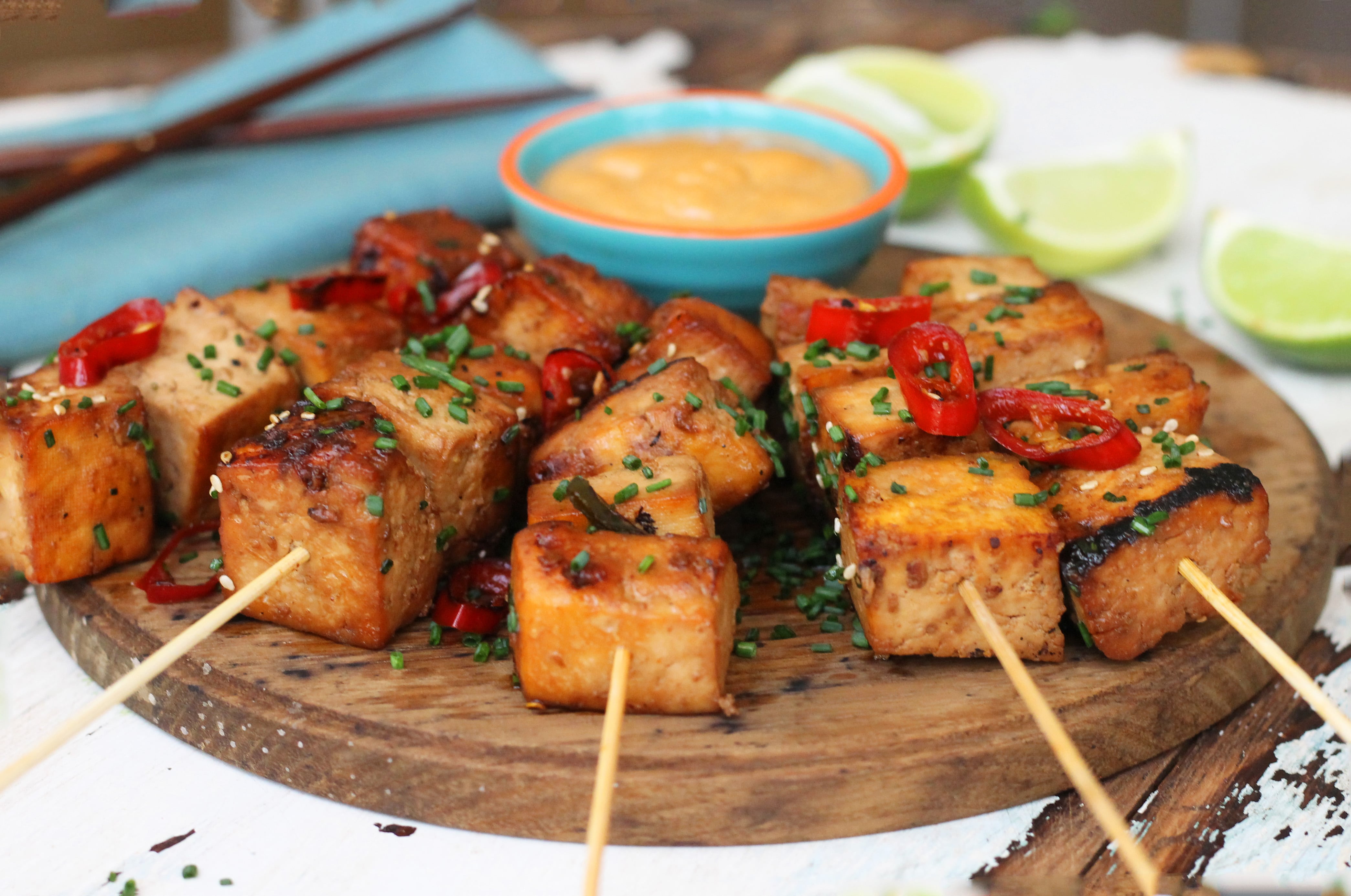 Tofu on skewers