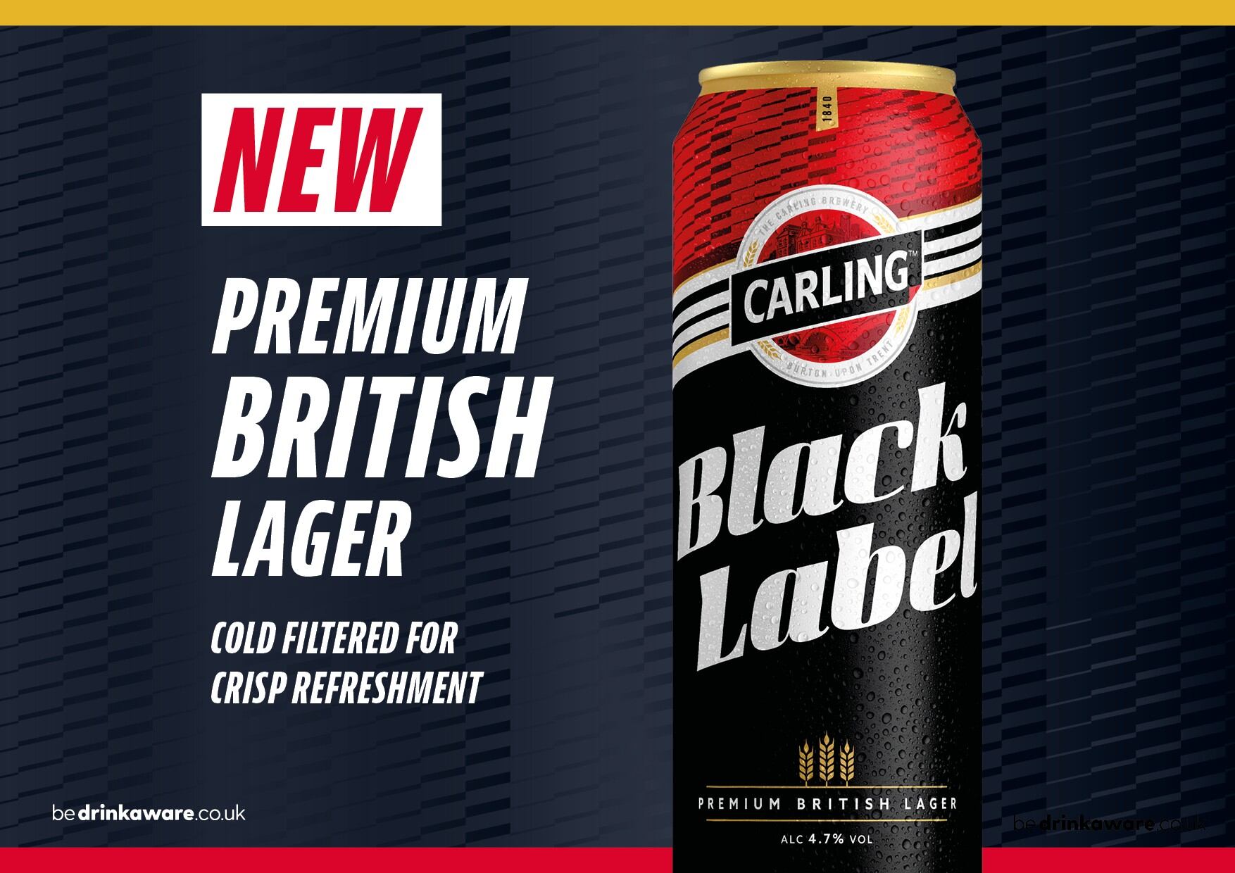 A packshot of Carling Black Label
