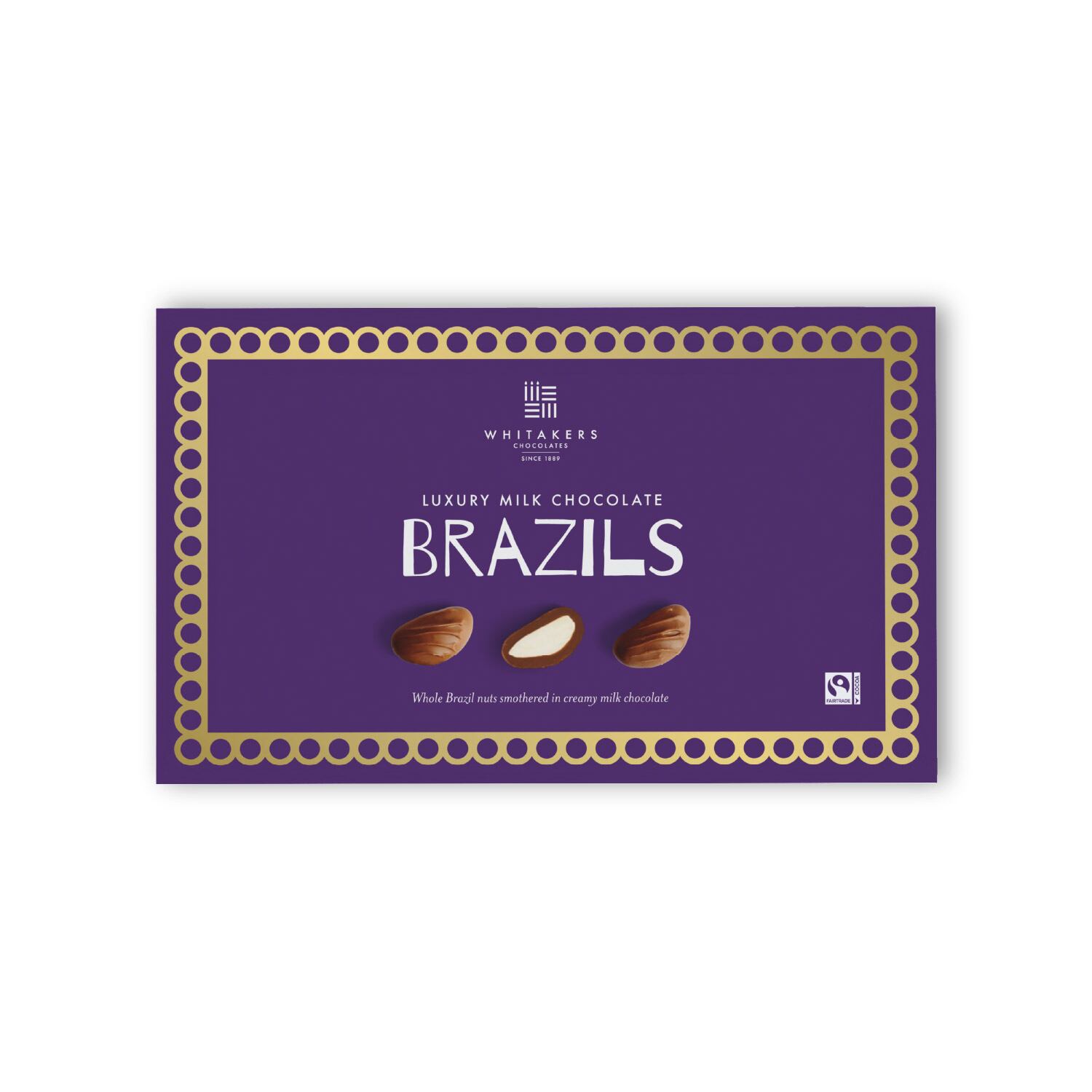 Whitakers Chocolates - milk chocolate Brazil nuts.