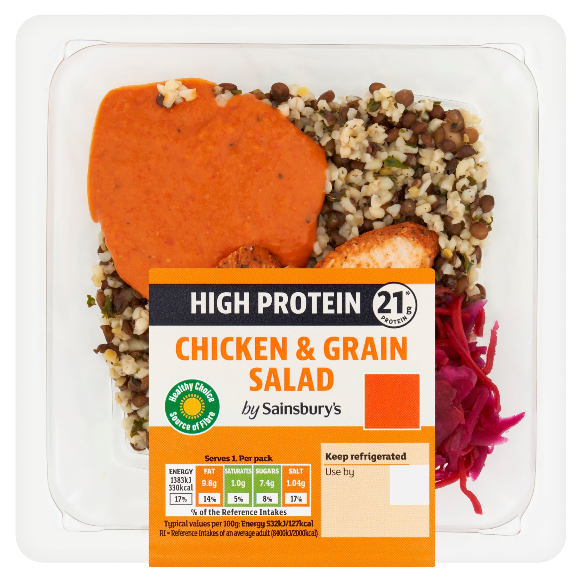 Sainsbury's High Protein Chicken & Grain Salad.