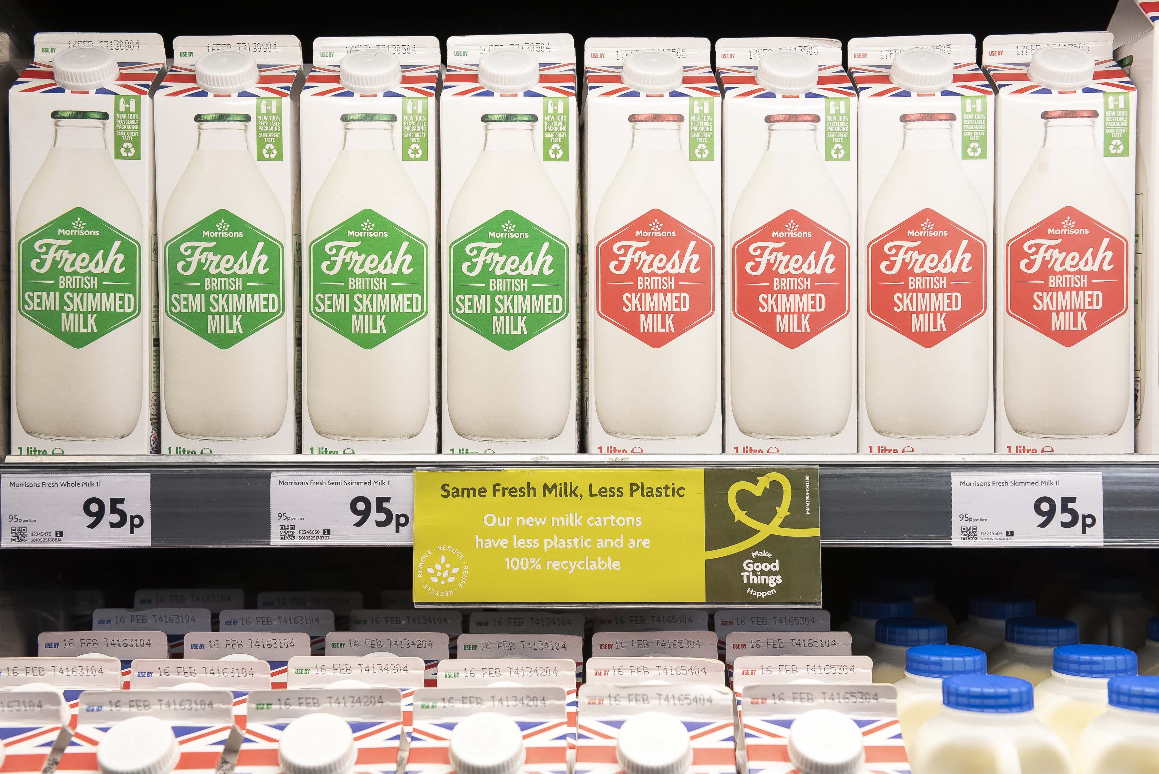 Morrisons ditches plastic packaging for fresh milk  