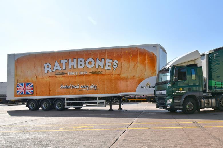 A delivery lorry for Rathbones Bakery