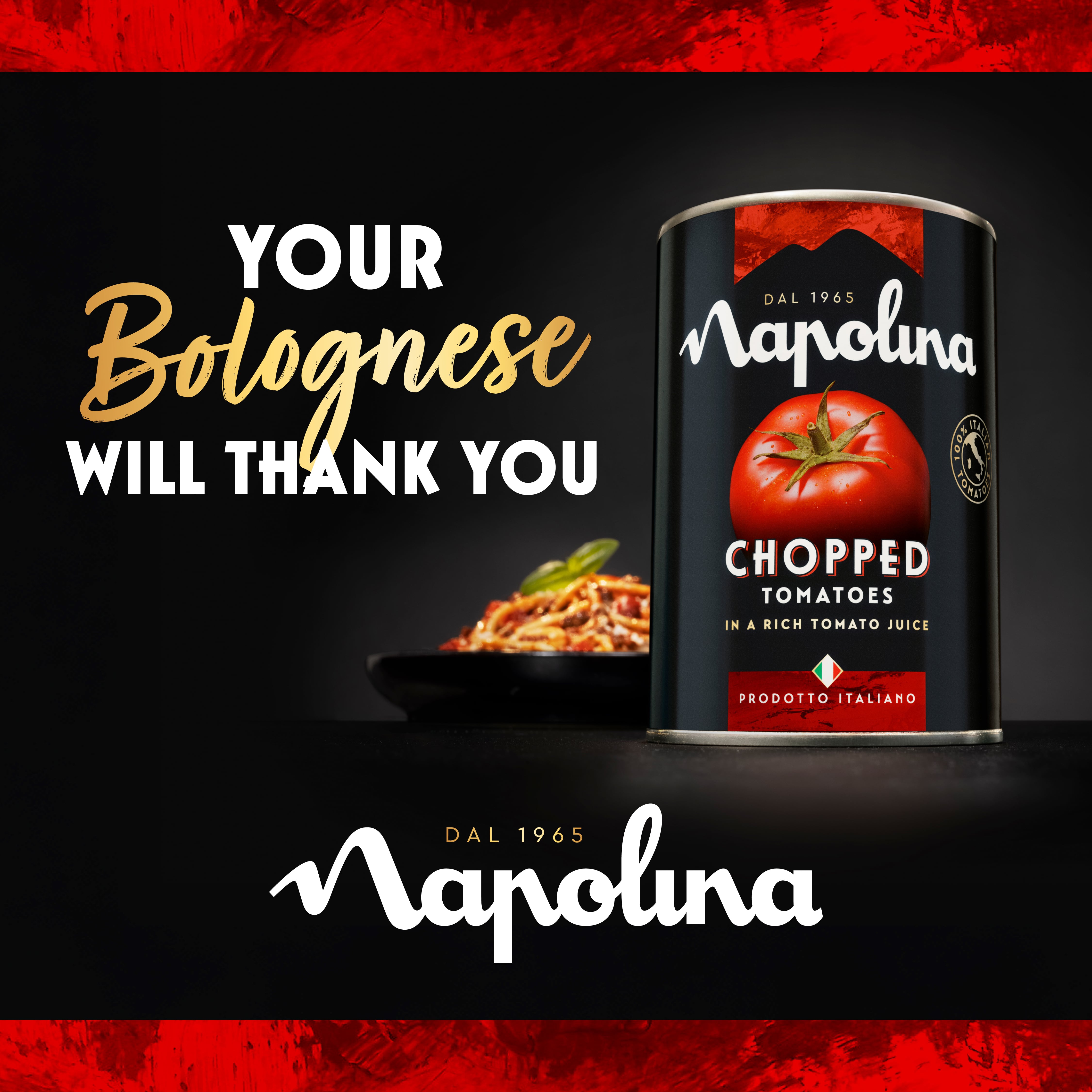 Napolina chopped tomatoes advert