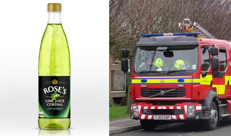 Lime cordial shortage caused by factory fire