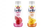 Two bottles of Muller Kefir drink