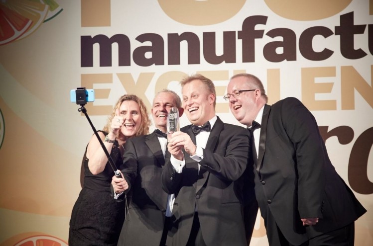 Ginsters team members take selfie after winning the supply chain initiative award