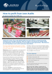 How to profit from Lean Audits: A quick guide for FMCGs
