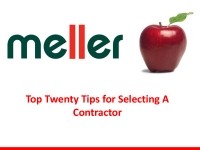 Top Twenty Tips for Selecting a Contractor