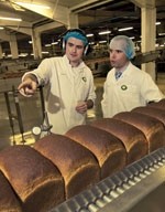 Roberts Bakery is investing £10M in building a third new bakery at its Northwich site. Pictured right is Stuart Borthwick, operations director, with a colleague