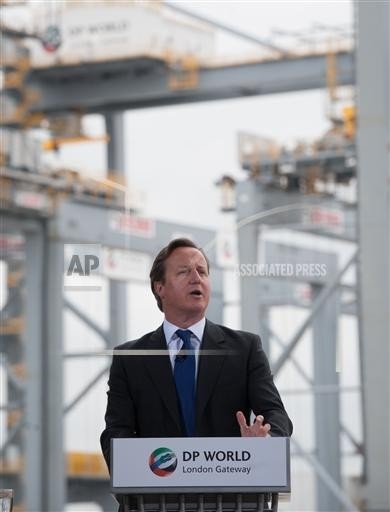 David Cameron claimed Britain's policy of export-orientated growth was paying off around the world