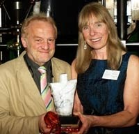 Antony Worrall Thompson presented the trophy for the best Free-From Food Award to 2011 to Claire Marriage of Doves Farm