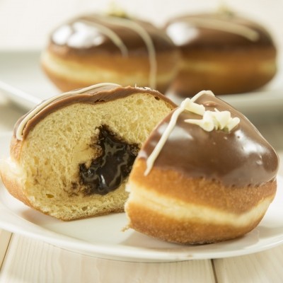 Chocolate doughnut: made with Macphie's Luxury Belgian chocolate filling 