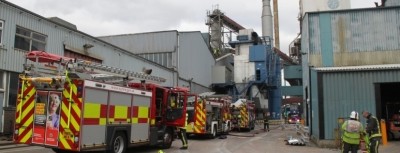 Blazes at Abergavenny Fine Foods and Ardagh Glass (pictured) were battled by firefighters in the past week 