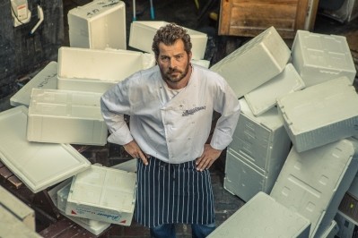London's top chefs, lead by Ed Baines (pictured), called for a ban on polystyrene packaging
