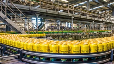 Thatchers Cider installs its first canning line at Myrtle Farm facility