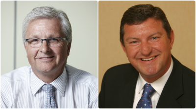 GroceryAid chair Chris Etherington (L) is to step down and be replaced by Ruston Smith (R) 