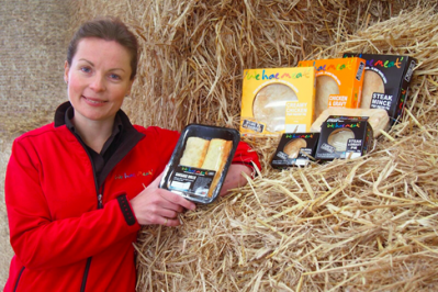 Carlyn Paton with a selection of the We hae meat products available at the Co-op