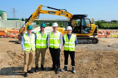 Branston technical director Mark Willcox (left) is pictured with Chalcroft Construction’s George Christoudias, James Truscott and James Finlay