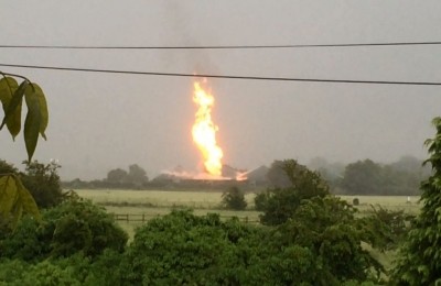 A lightning strike started the blaze at Agrivert in Oxfordshire