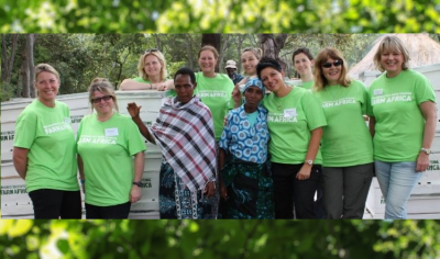 Top women of the food industry were caught on camera building beehives in Tanzania
