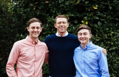 Simply Lunch managing director Sam Page (centre), with brothers Jack (left) and William (right), is confident the firm’s bullish outlook will help it ride the Brexit storm