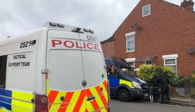 Saturday’s raid involved 25 officers from Northamptonshire and Warwickshire police forces