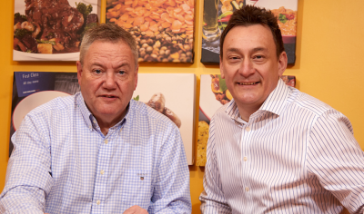 Keith Tindell (left), managing director at Holmesterne Foods and Paul Arthur, investment director at Mercia