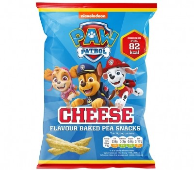 Calbee UK's new Paw Patrol range of pea snacks targets toddlers