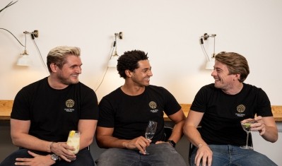 L to R: Hacien co-founders Jordan Myers and Seb Francis with Ashley Mitchell, business development manager