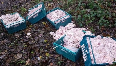 Darlington Borough Council is investigating more than 20 crates of dumped meat and chicken carcases 
