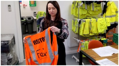 Bethan Grylls visiting The Felix Project Enfield site