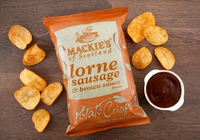 Macie's Lorne sausage and brown sauce-flavoured crisps have secured supermarket listings 
