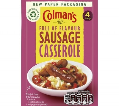 The packaging solution is for Unilever’s Colman’s dry Meal Maker and Sauces range