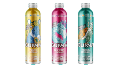 Gunna Drinks has launched the three new flavours in aluminium bottles 