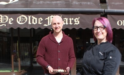 Left to right: Friars director Richard Webster and head chocolatier Nicola Woodier