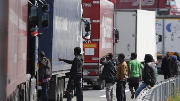 Fresh produce in trucks passing through Calais is being wasted