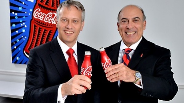 James Quincey (left) will take over as ceo of Coca-Cola Company from Muhtar Kent (right)