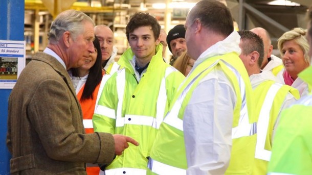 Full production is set to restart at UB's Carlisle production plant – visited in January by Prince Charles