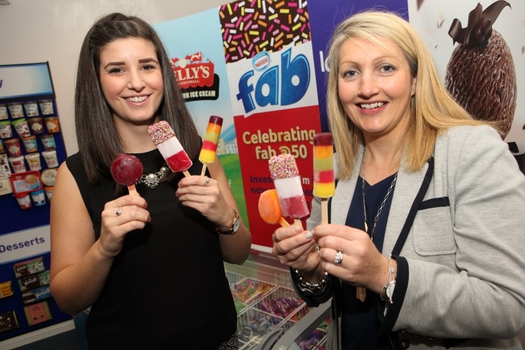 Froneri UK NPD brand technologist Catherine Ford (left) and Froneri UK head of marketing Charlotte Hambling (right)