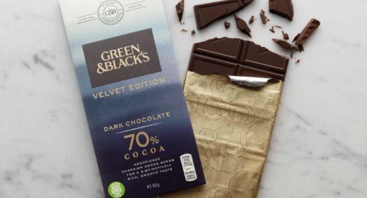 Green & Black's Velvet Edition range doesn't use the Fairtrade logo