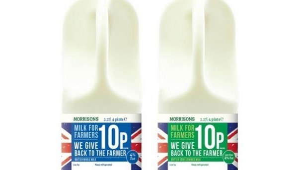 Four pints of Milk for Farmers cost £1.12 – 23p more than standard milk.
