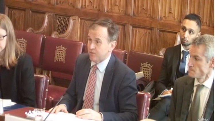 George Eustice talks to the House of Lords committee