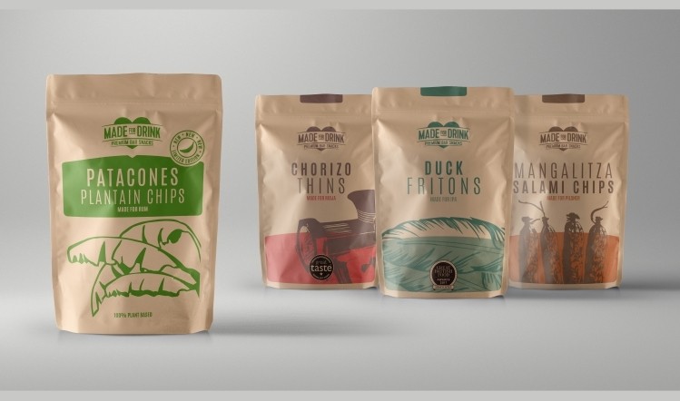 Made for Drink's first vegan snack, Patacones, alongside its other offerings 