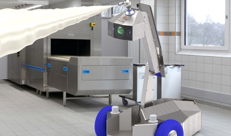 Fraunhofer Institute's new cleaning robot uses advanced sensors to reduce man hours in the factory 