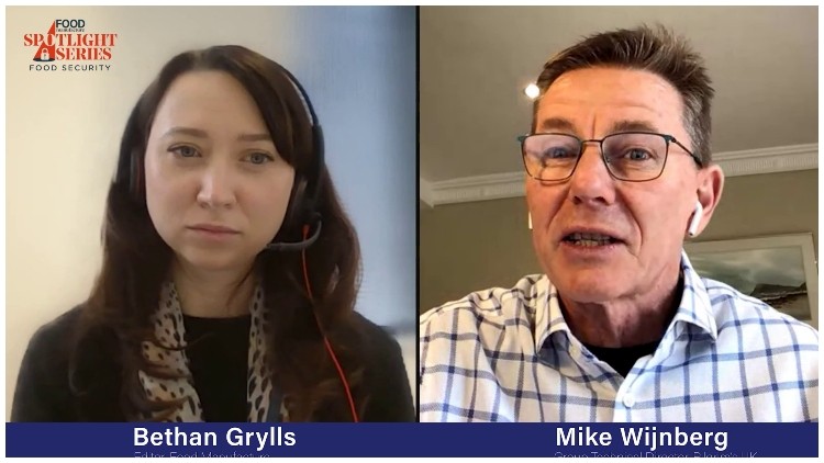 Left to right: Bethan Grylls chats to Mike Wijnberg of Pilgrim's about how the manufacturer reinforces supply chain resilience and sustainability