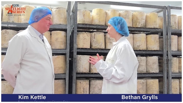 Left to right: Kim Kettle of Long Clawson Dairy chats with Bethan Grylls of Food Manufacture