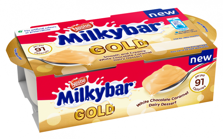 The blonde chocolate trends makes its way into non-HFSS with the launch of Nestle's new dessert 