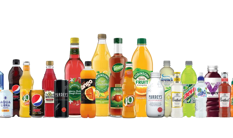 Britvic supplies a large range of branded drinks